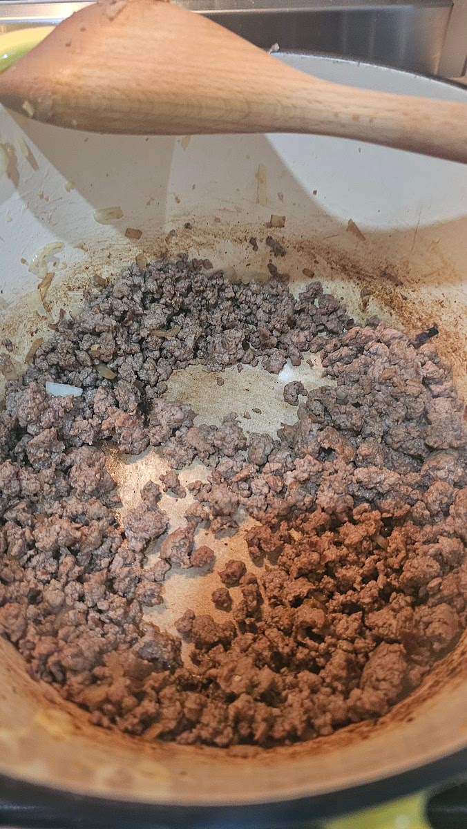 Add venison → brown well this is best done in batches... also if you have access to a Pellet Smoker you can add the meat on a tray after browning to add more smoke flavour... do so on a low setting fir around 30 minutes