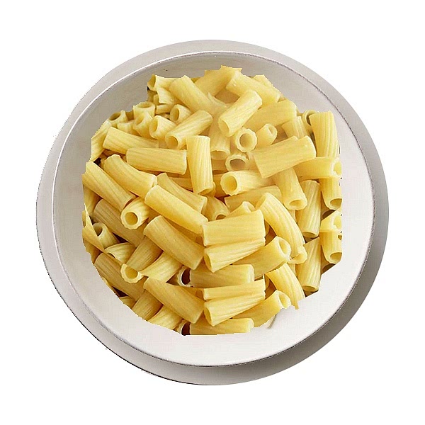 Dress the pasta with olive oil to keep it from sticking