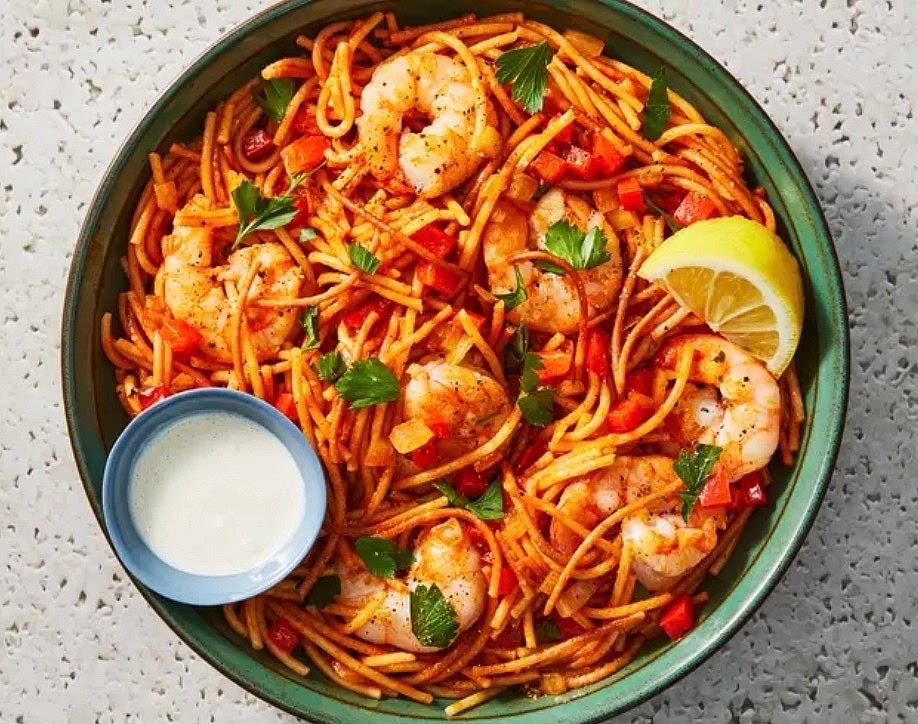 Divide fideuà between shallow bowls. Top with small dollops of garlic aioli and sprinkle with remaining parsley. Serve with remaining lemon wedges on the side. TIP: Finish with a squeeze of lemon juice over top!