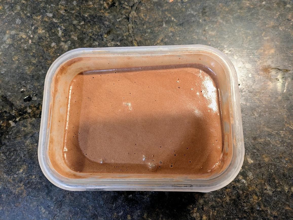 Transfer the ice cream to an air tight container. Freeze overnight. This ice cream can be scooped directly out of the freezer