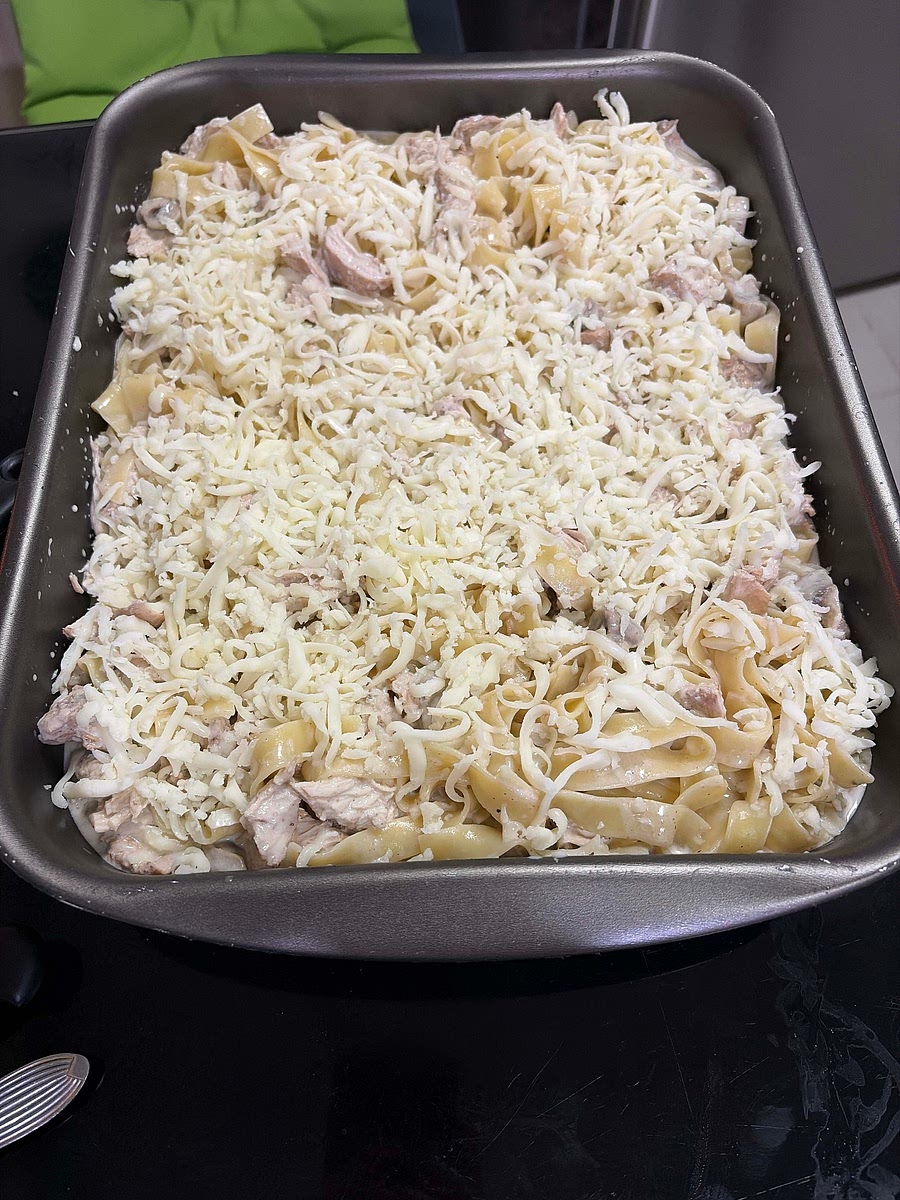 Put grated cheese on top