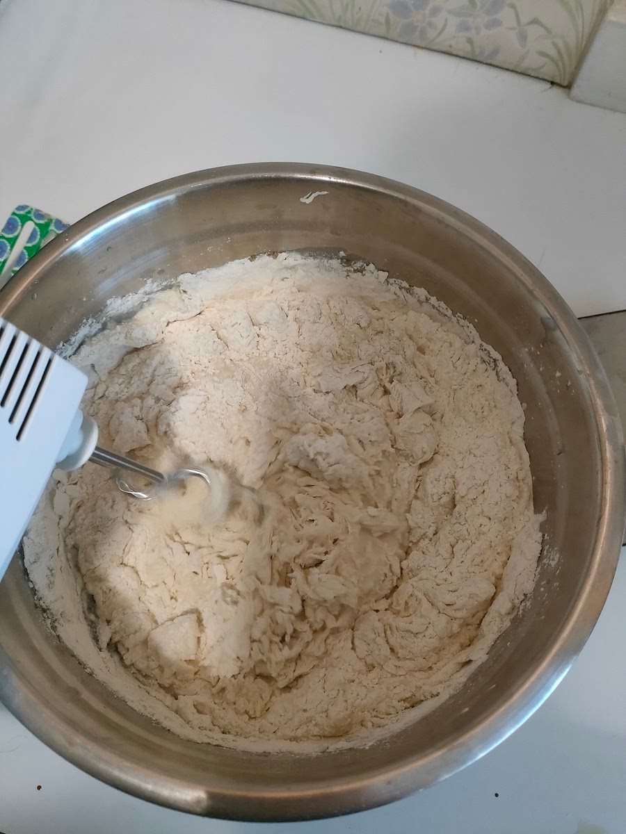 Mix it together. It can be done by hand, but mixer is better. Mixing time should be about five minutes.