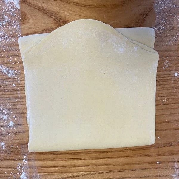 Fold bottom 1/3 up and over