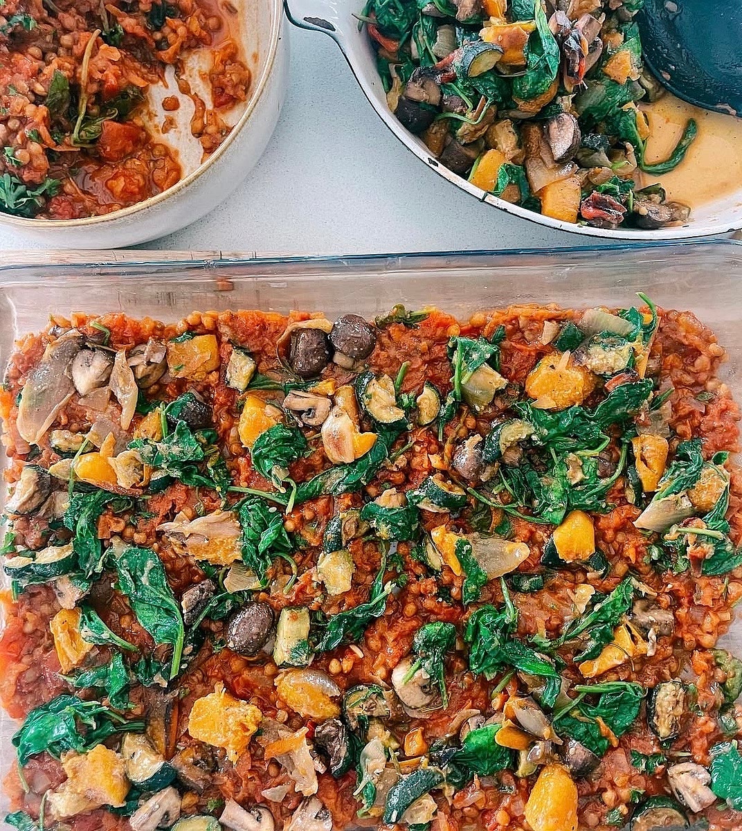 2. Make the tomato-lentil sauce