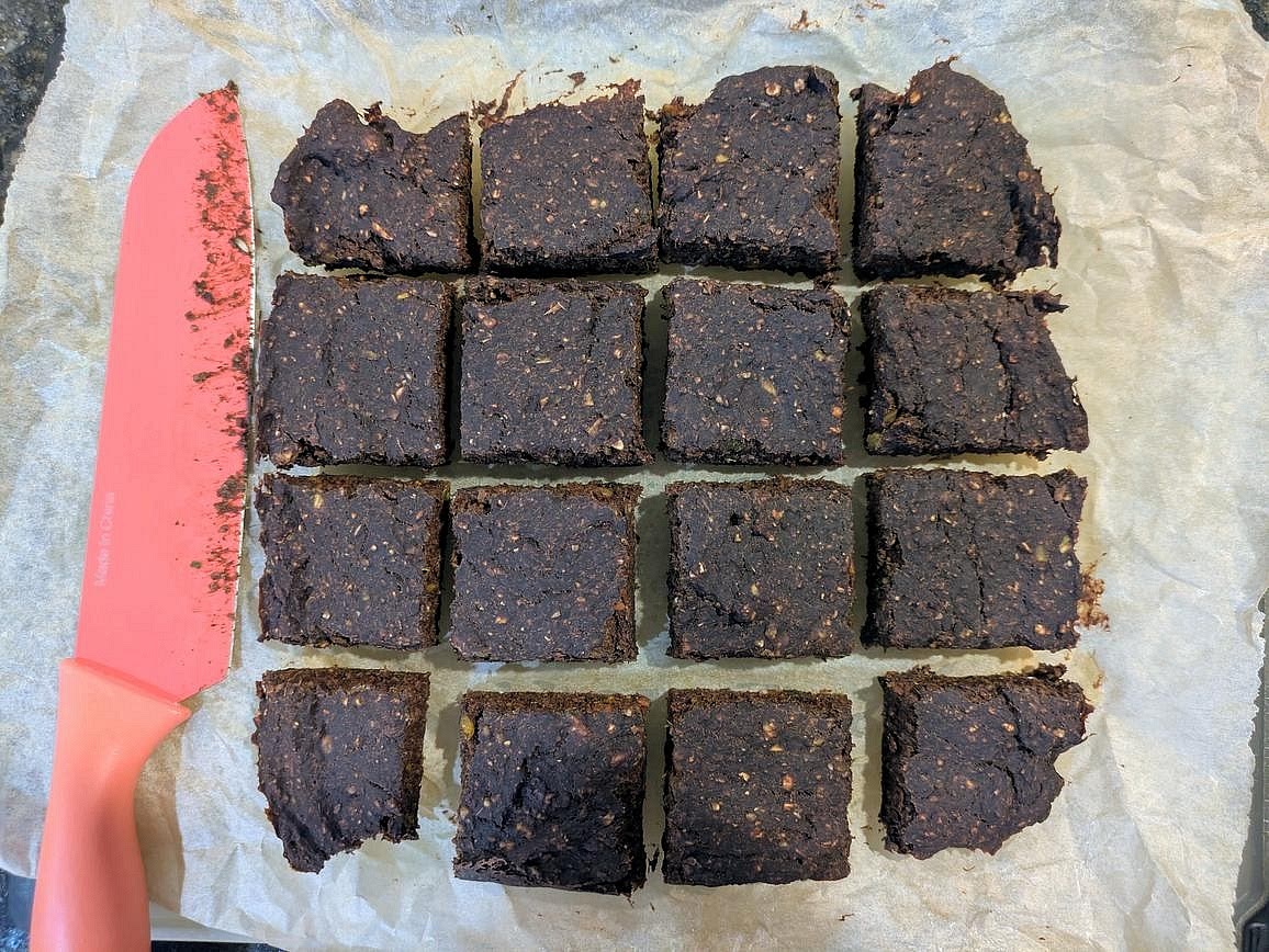 Remove from the pan and transfer to a wire rack. Allow to cool fully before slicing into 16 squares