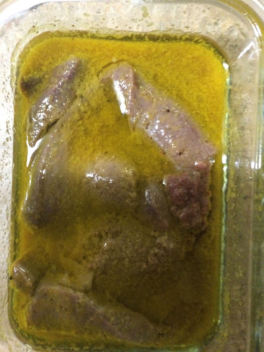 Add the liver slices, ensuring they are fully covered by the marinade.