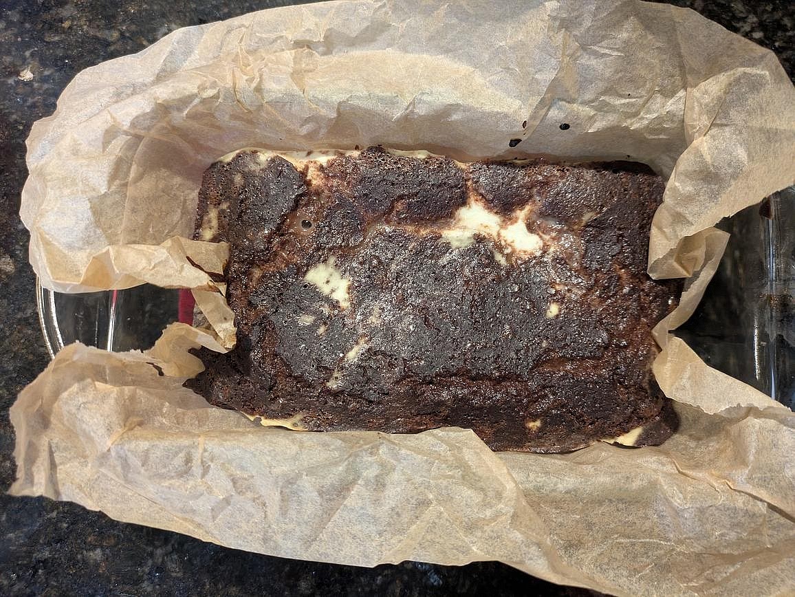 Bake at 350F for about 35 minutes, or until the top just looks set, and center just slightly jiggles when you tap the side of the pan. The internal temperature will be about 190F, and a toothpick will not come out clean.