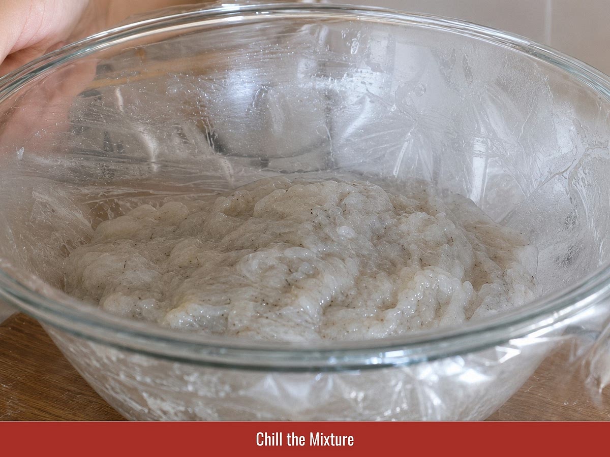 Cover the shrimp mixture and refrigerate for at least 2 hours. Chilling firms the paste and makes it easier to shape around sugarcane.