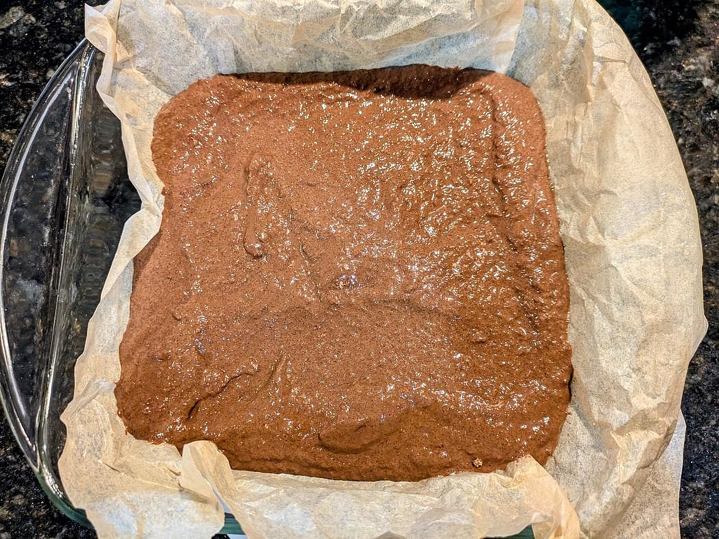 Transfer the batter to your prepared pan.