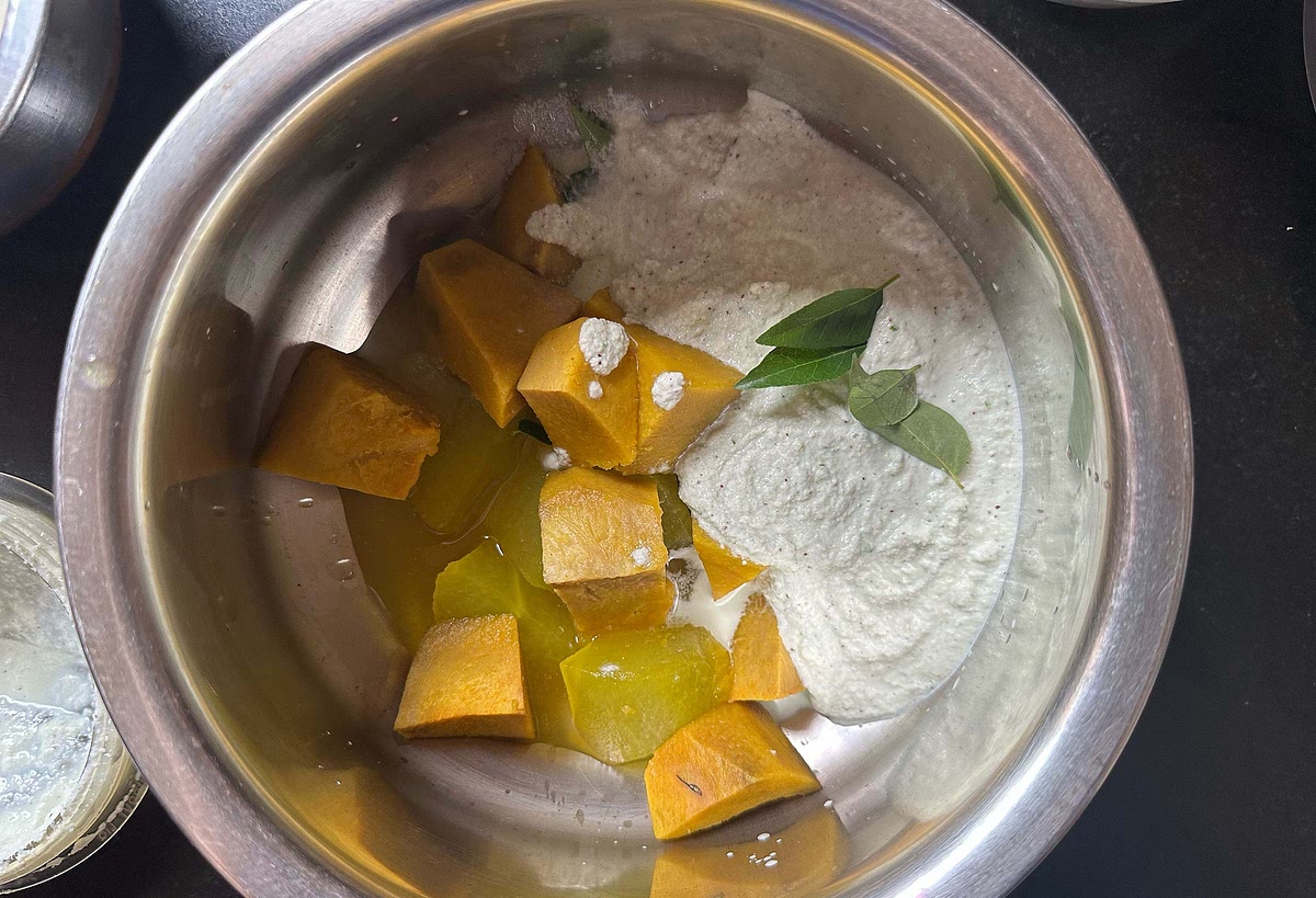 Add the coconut paste that we just prepared.