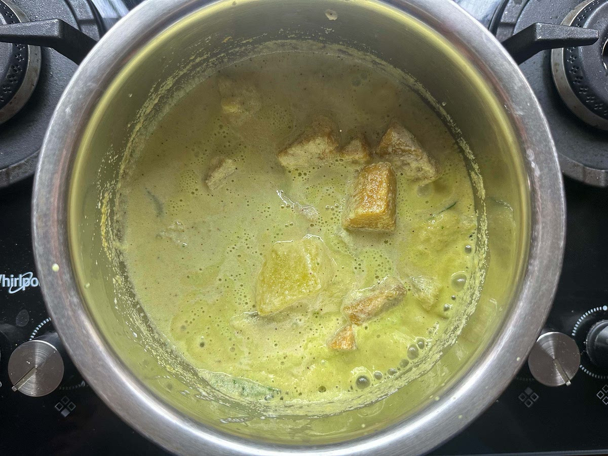 Add water and stir.