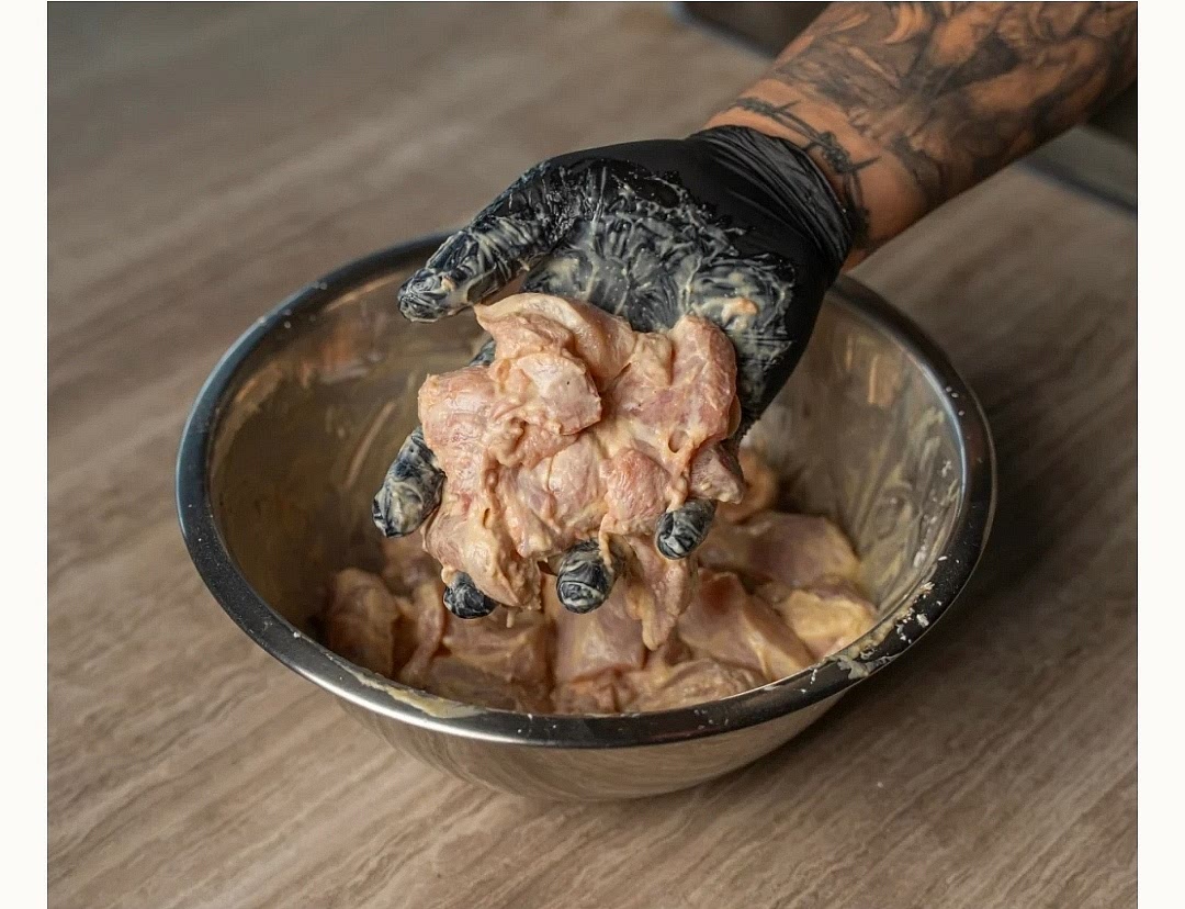 Mix until all pieces are evenly coated. Cover and refrigerate for at least 30 minutes and up to 24 hours