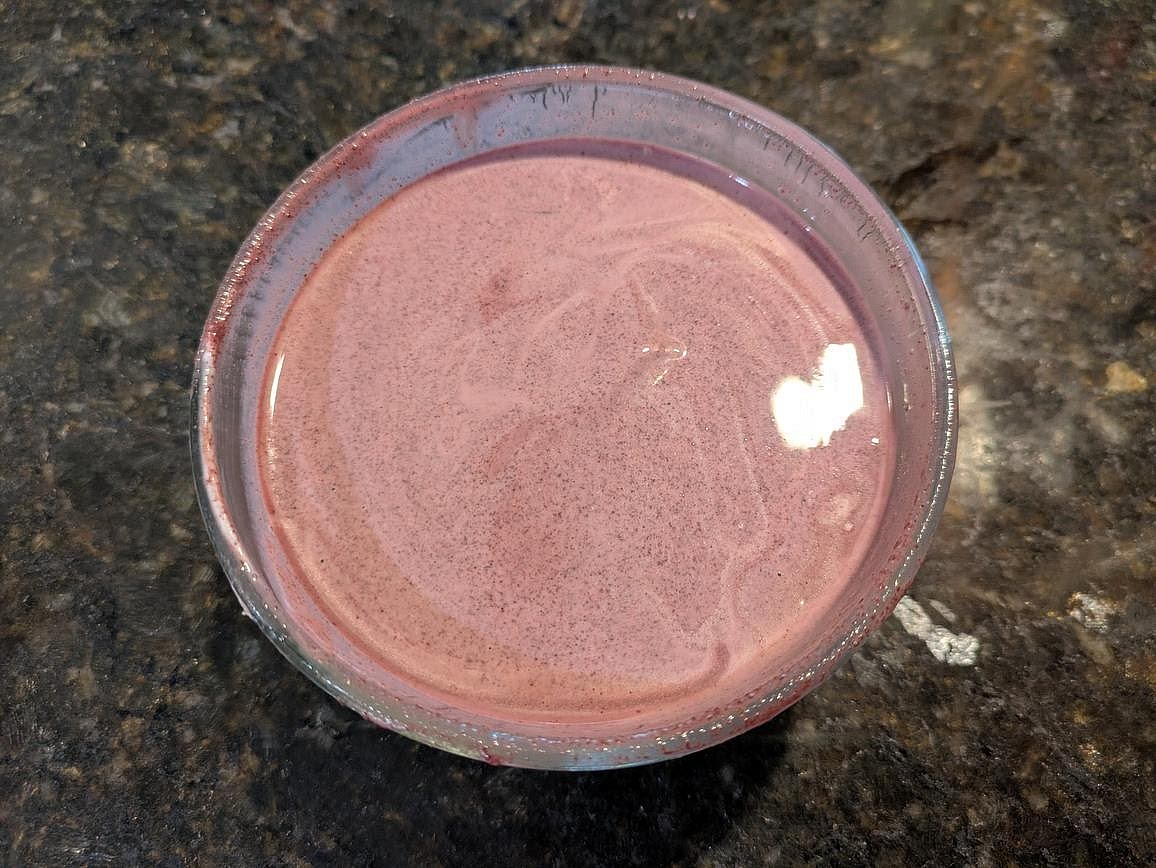 Add your acai to a small bowl with yogurt, cinnamon, vanilla, and liquid monk fruit. Stir together with a spoon.