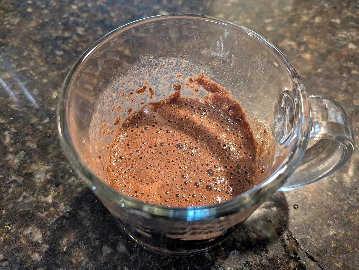 Add in the egg, milk, and vanilla. Mix to form a batter.