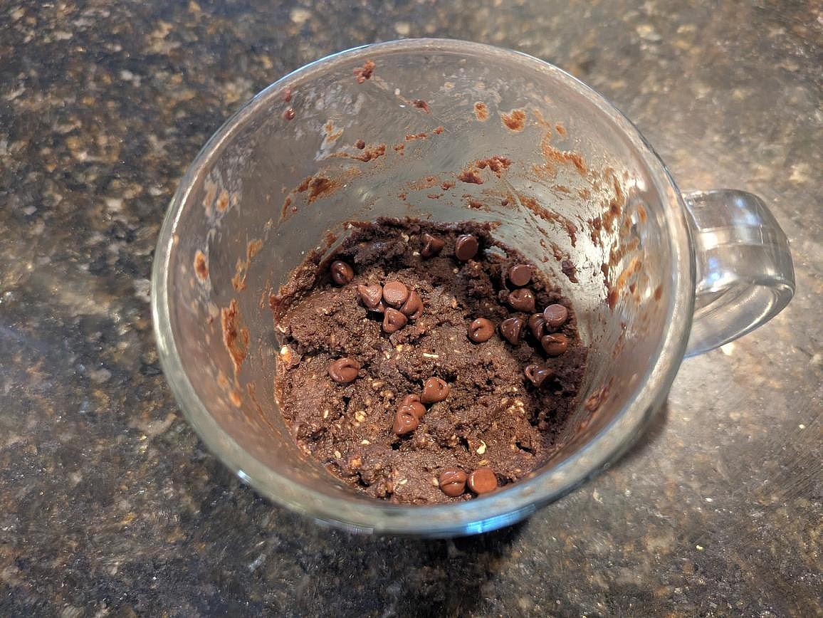 Optionally top with chocolate chips, nuts, raisins, or flaky salt. Let cool for 1 minute before eating.