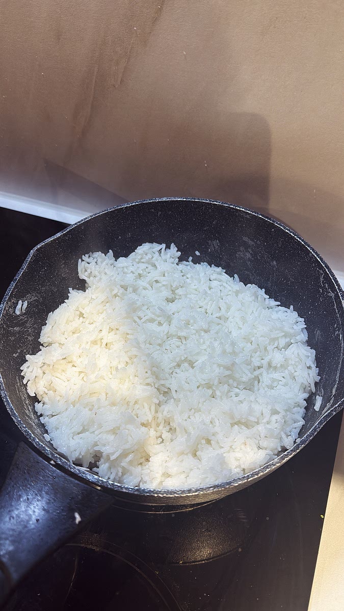 While the beef is marinating, cook your basmati rice according to the packet instructions and keep warm.