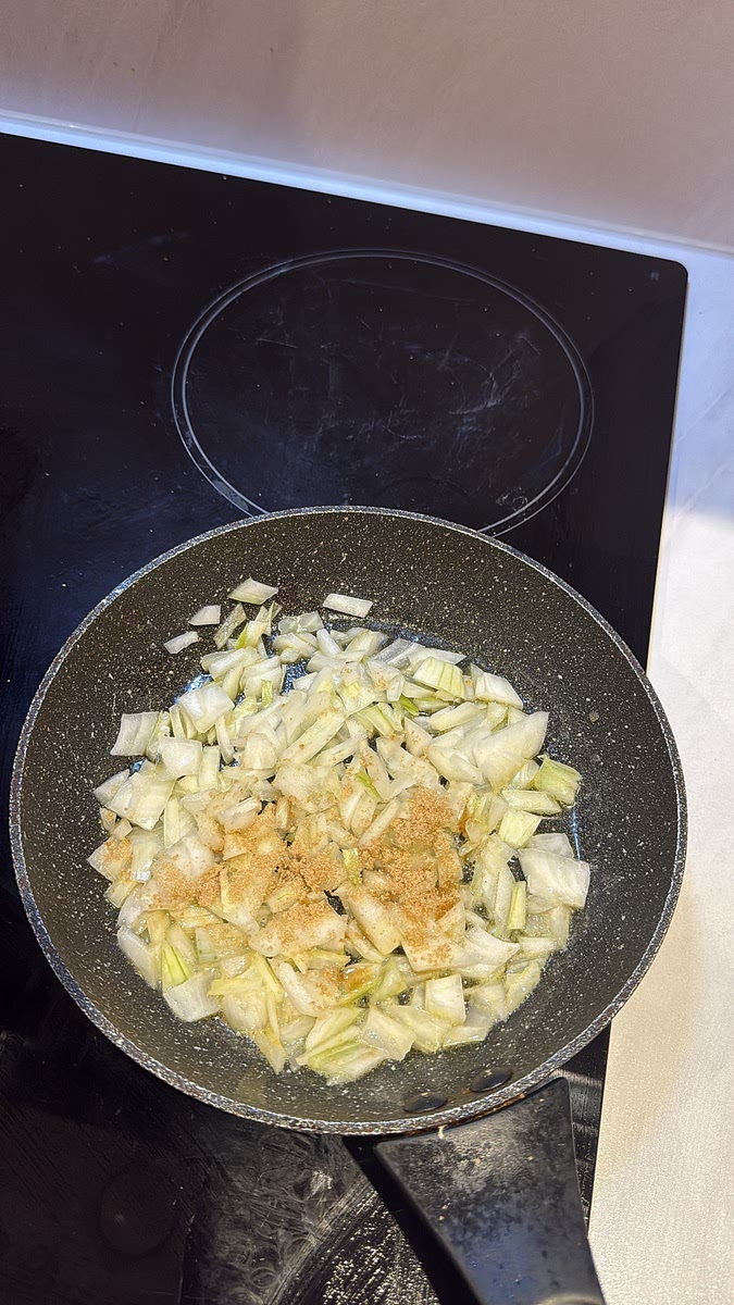 Melt the butter in a frying pan over medium heat. Add the diced onions and light brown sugar and cook slowly, stirring regularly, until soft, golden and caramelised. Remove and set aside.