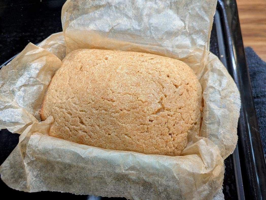 Bake at 350F oven for about 45 minutes (uncovered), or until the top is fully set and golden brown, a toothpick to the center comes out almost clean, and the internal temperature is at least 205F.