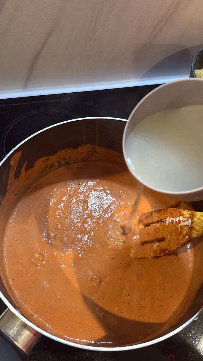 add some of that pasta water