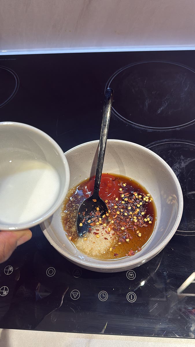 Give it a proper stir so there are no lumps of cornflour.