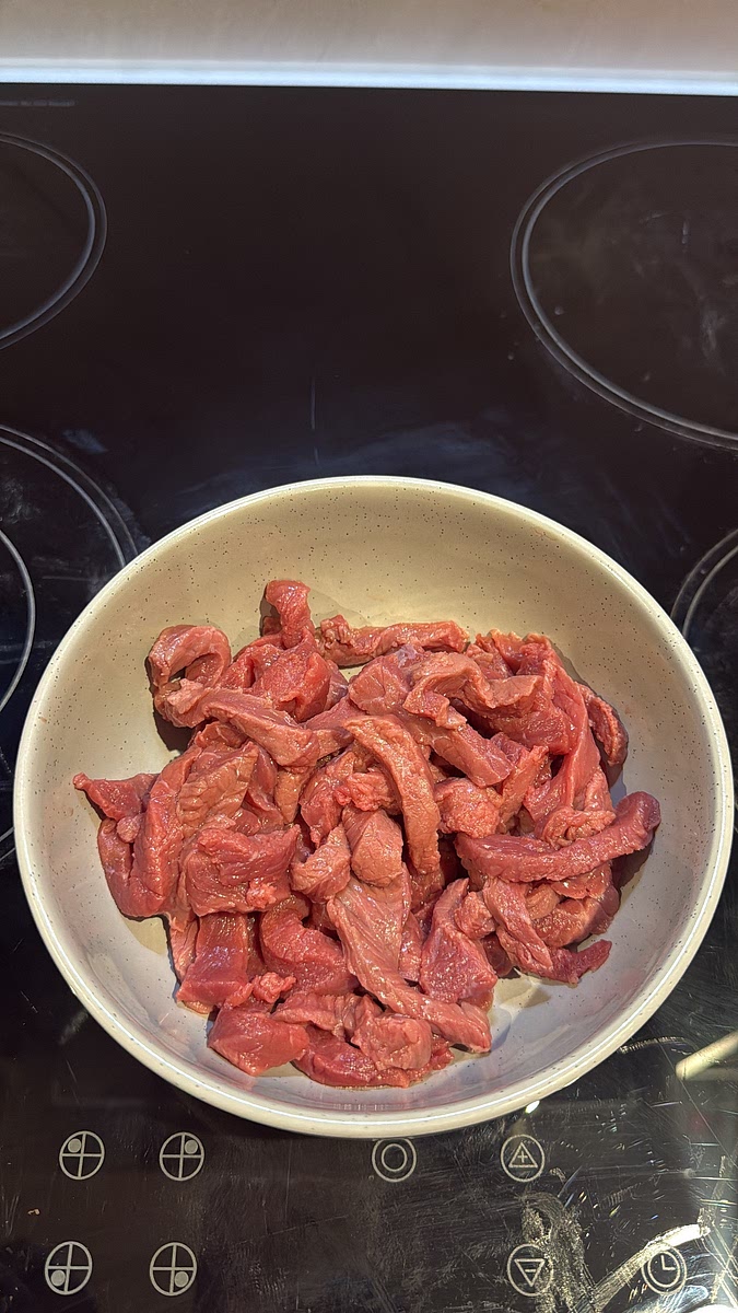 Slice your beef thinly