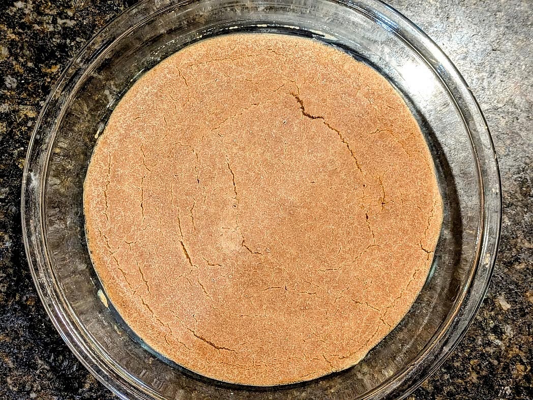 Bake at 350F for about 10 minutes, or until lightly browned and set on the bottom. Let it cool totally (at least 30 minutes in the fridge) before adding any pie filling.