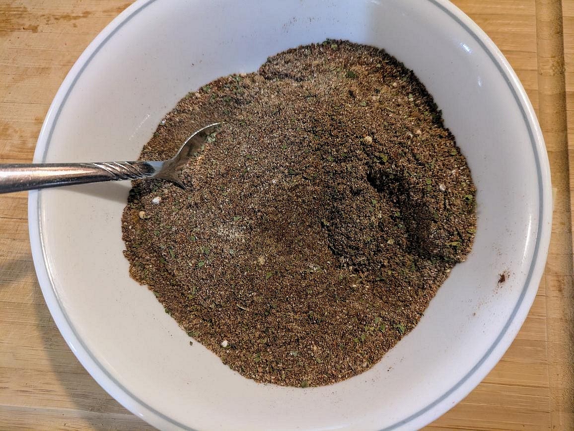 Meanwhile, mix together all the spices in a small bowl.