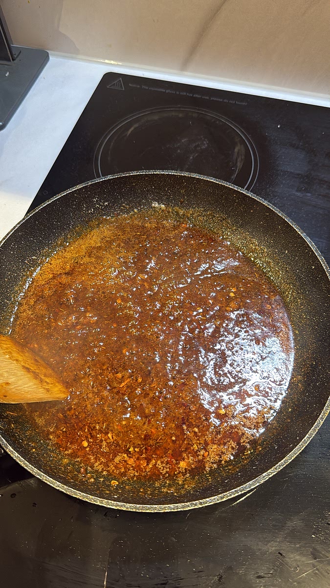 Stir everything through, DONT add salt Creole seasoning, Old Bay, soy sauce and stock can all contain quite a lot already.