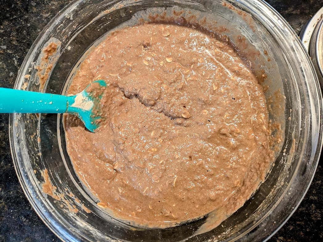 Add all ingredients to a large bowl. Mix with a silicone spatula until fully combined.