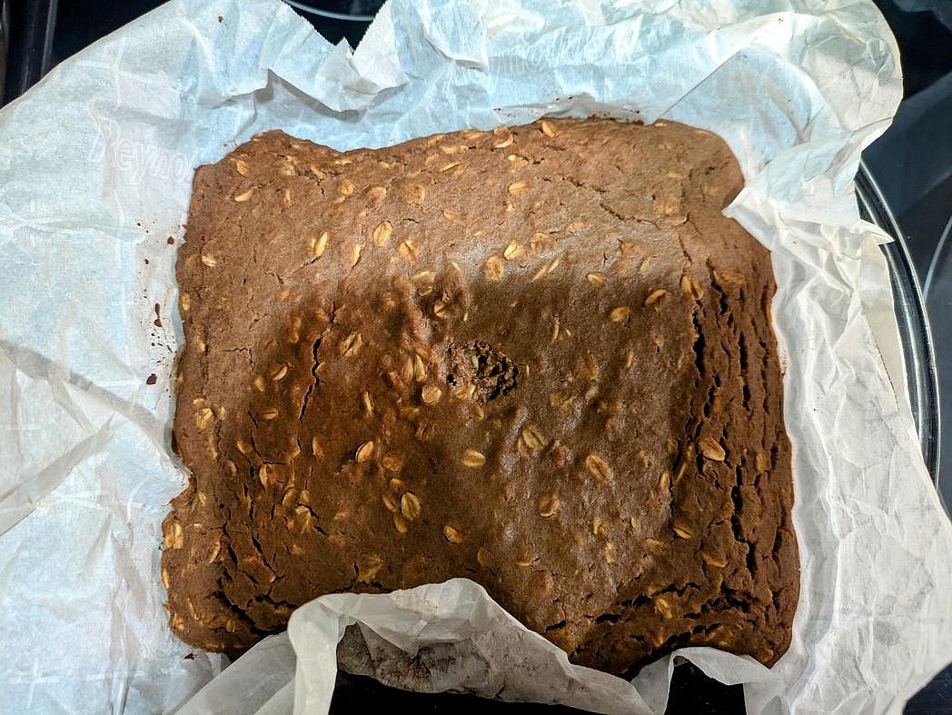 Bake at 350F for about 30 minutes, or until a toothpick to the center comes out clean.