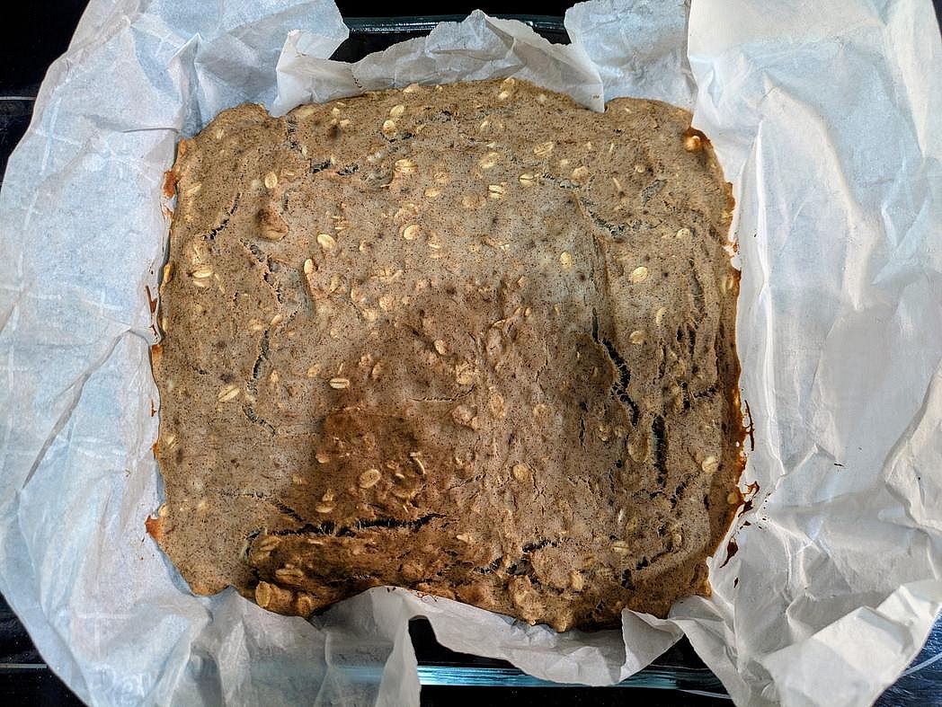 Bake at 350F for about 30 minutes, or until a toothpick to the center comes out clean.