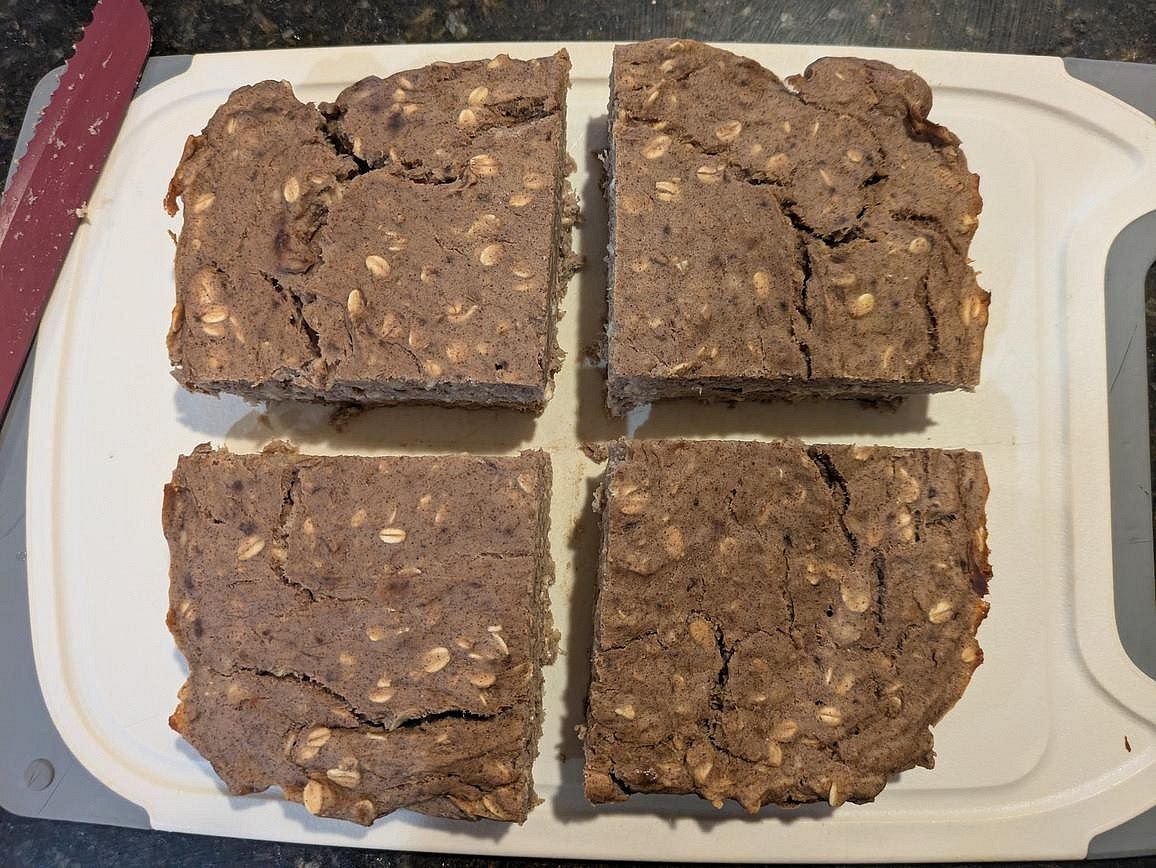 Transfer to a wire rack. Allow it to cool totally before slicing into 4 large squares.