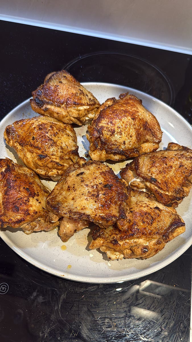Remove from the pan and set aside. The chicken will finish cooking in the curry.