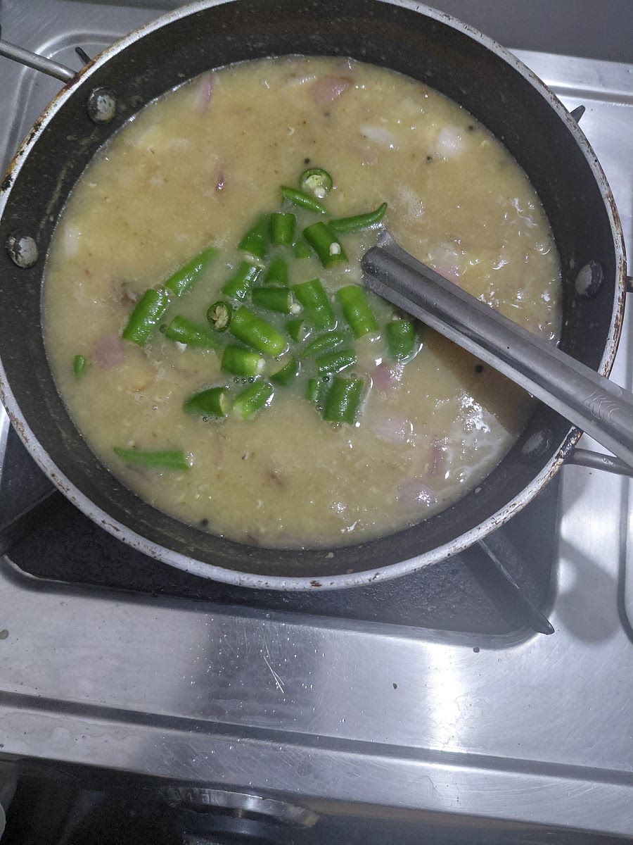 Add 4-5 sliced green chillies.