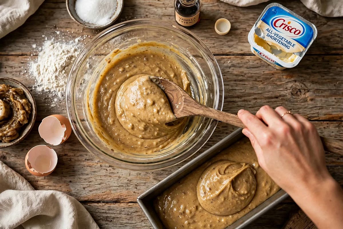 Pour batter into your greased baking pan and smooth the top. Bake for 45 minutes, or until golden brown on top and a toothpick inserted in the center comes out clean.
