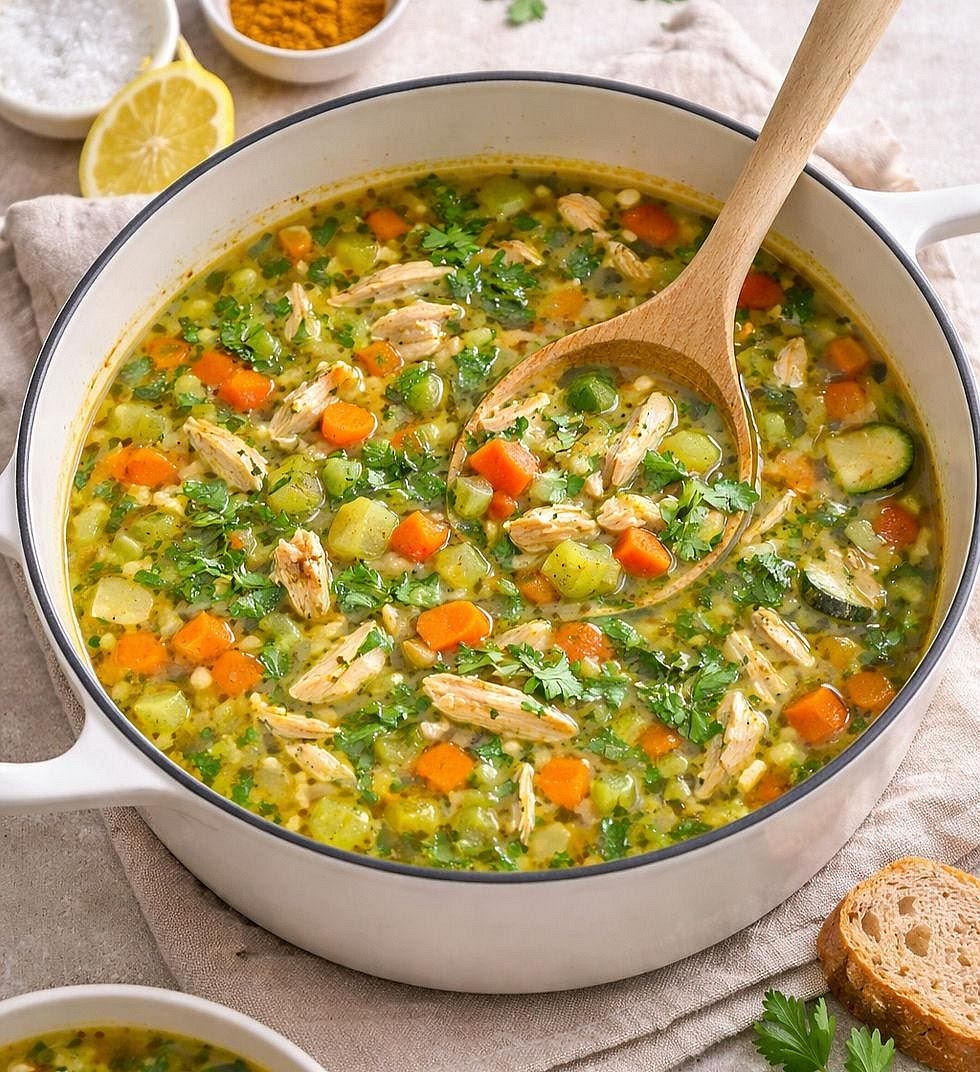Add the beans and peas Add the drained cannellini beans and frozen peas during the final 4–5 minutes of simmering. Stir gently so the beans retain their shape. The beans should become tender and creamy, while the peas remain bright green.