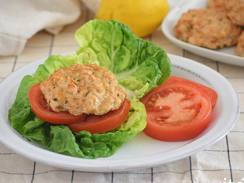 Hamburguesas fit de pollo.