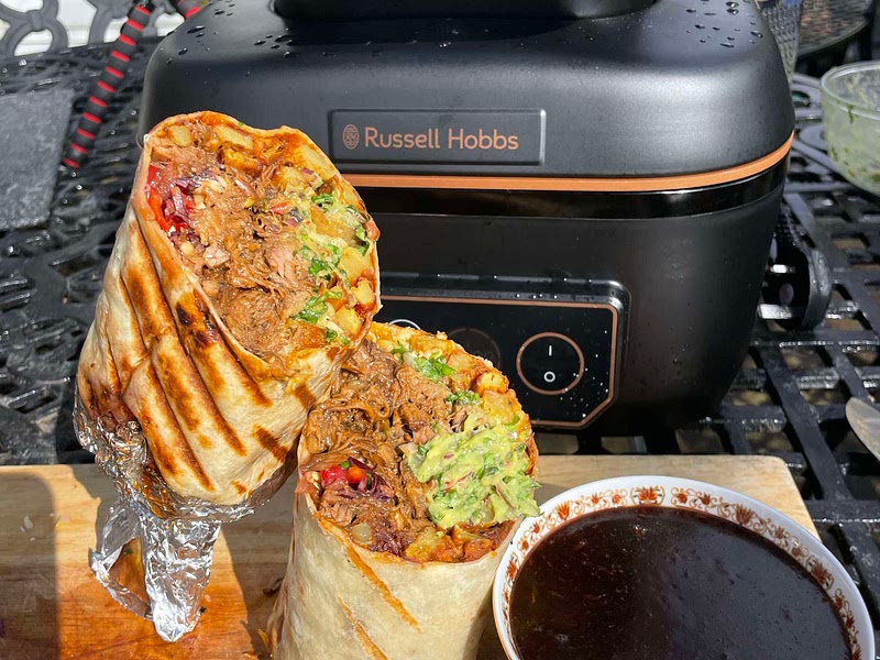 Slow Cooker BBQ Beef Shortrib Burrito