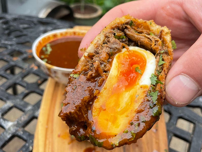 Birria Lamb Scotch Eggs