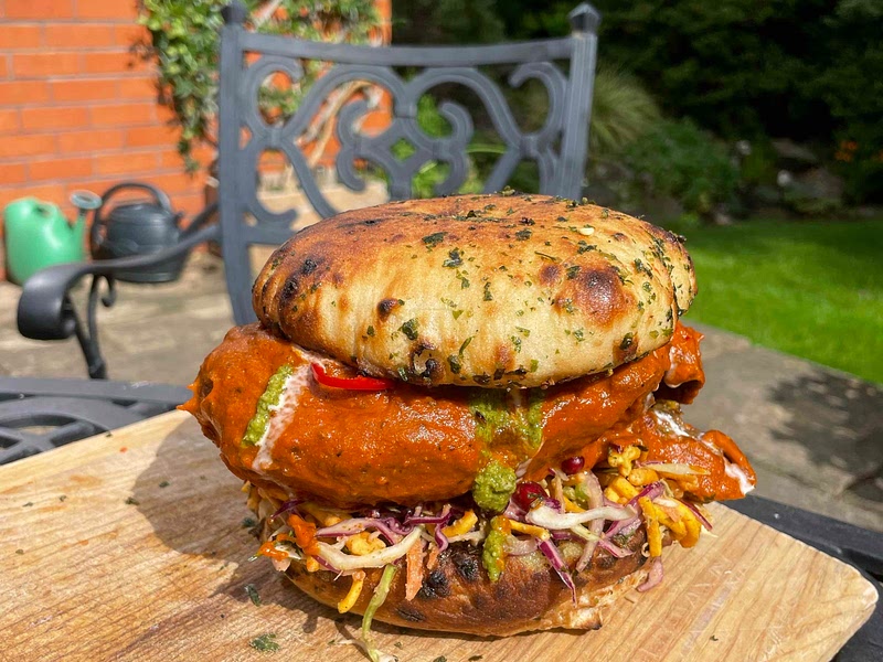 Crispy Butter Chicken Burger