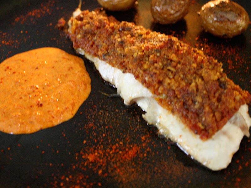 Pavé de morue en croute de chorizo