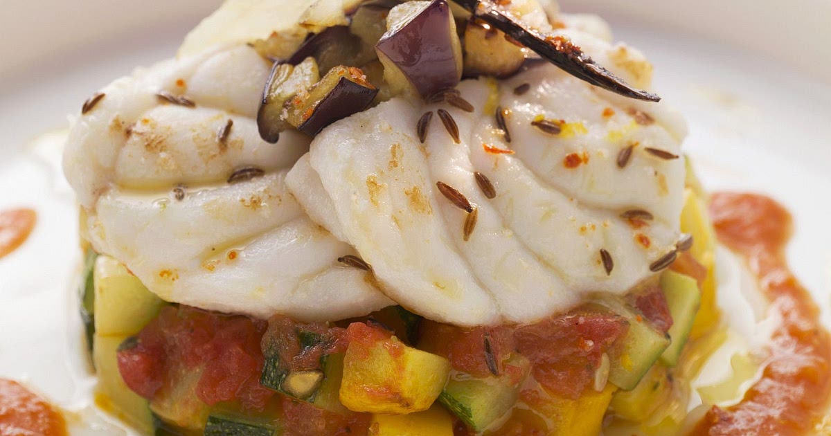 Cumin Monkfish on Mediterranean Vegetables Recipe | Samsung Food App
