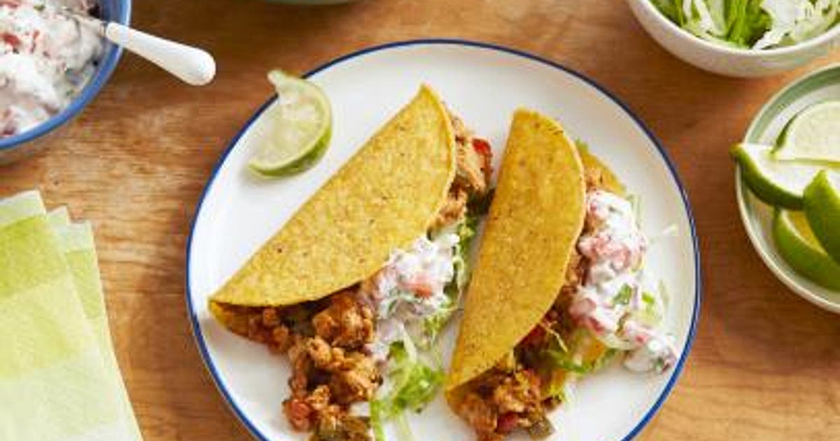 Ground Chicken Tacos with Creamy Salsa Recipe | Samsung Food App