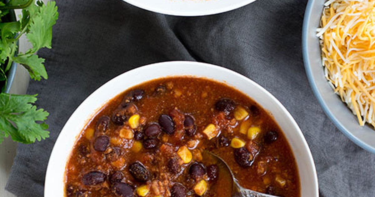Slow Cooker Turkey Black Bean Chili Recipe | Samsung Food App