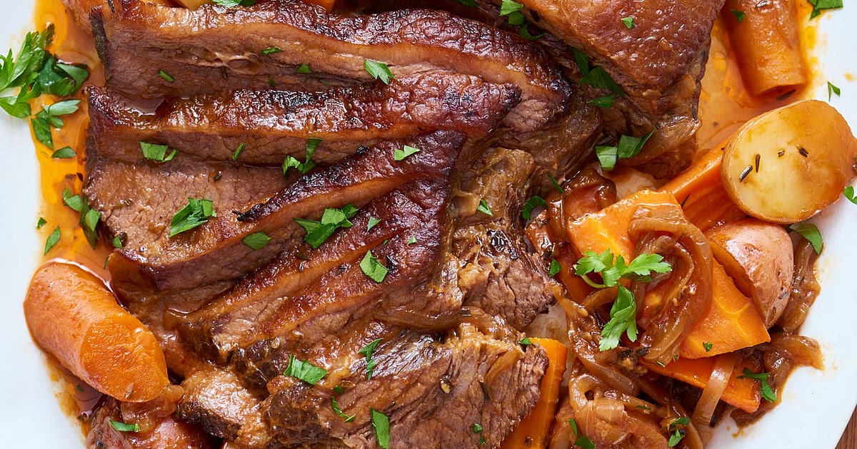 How To Cook Classic Beef Brisket in the Slow Cooker Recipe | Samsung Food App