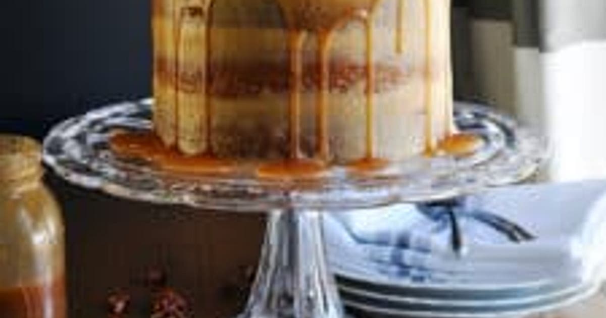 Caramel Cake with Salted Caramel Italian Meringue Buttercream Recipe | Samsung Food App