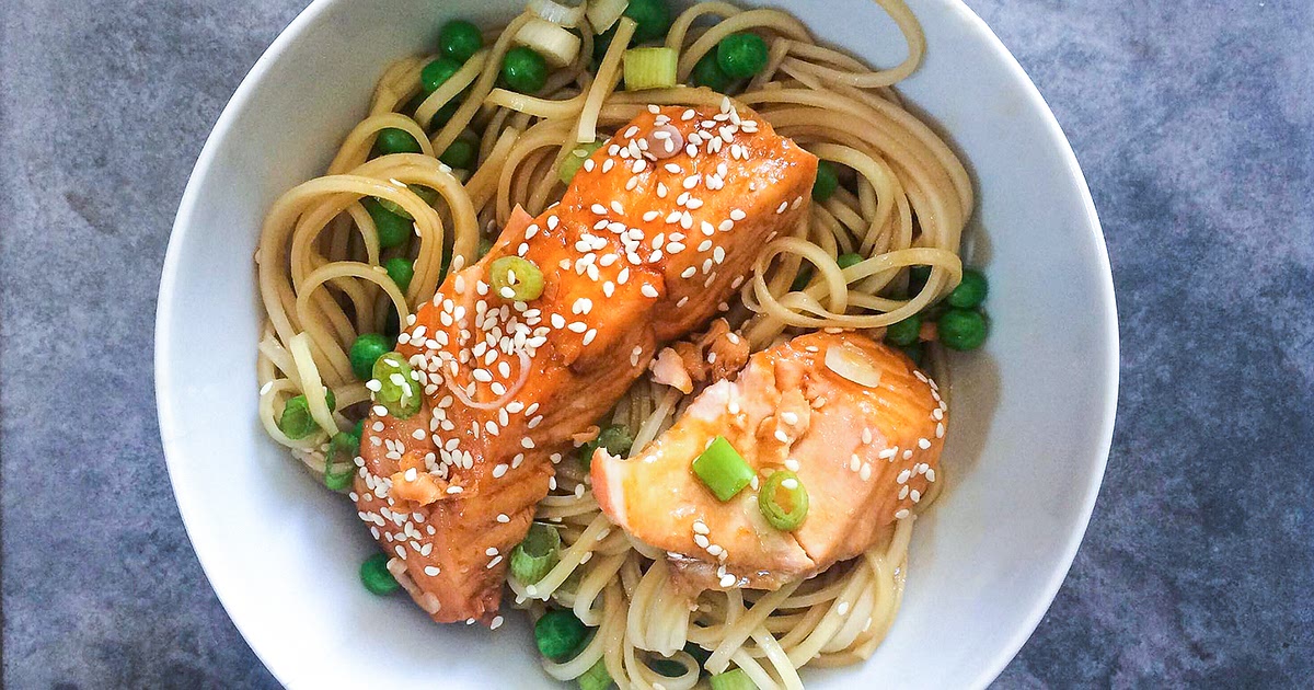 Microwave soy salmon noodles Recipe | Samsung Food App