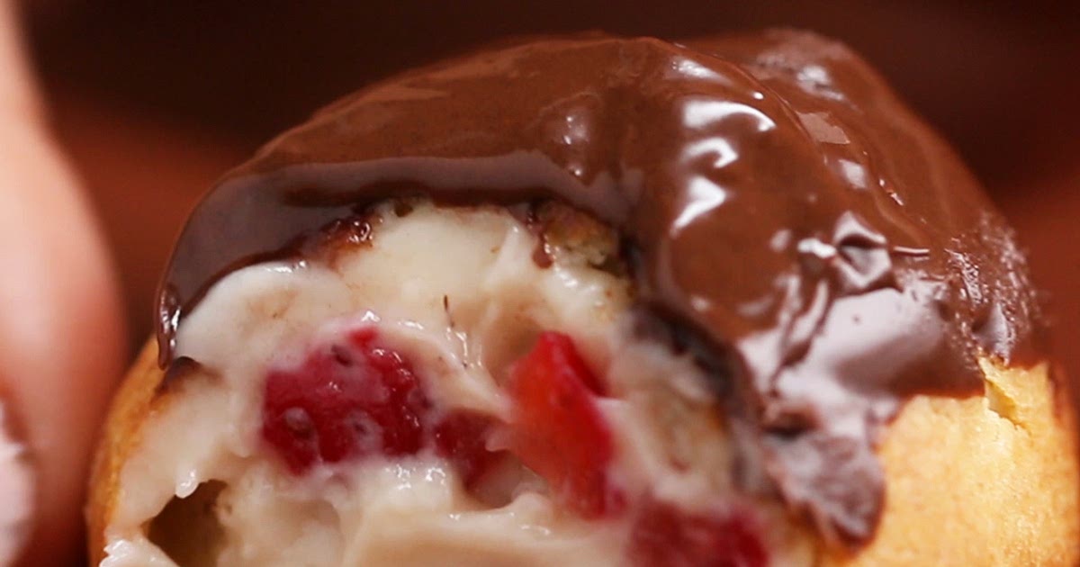 Chocolate Strawberry Cream Puffs Recipe by Tasty | Samsung Food App