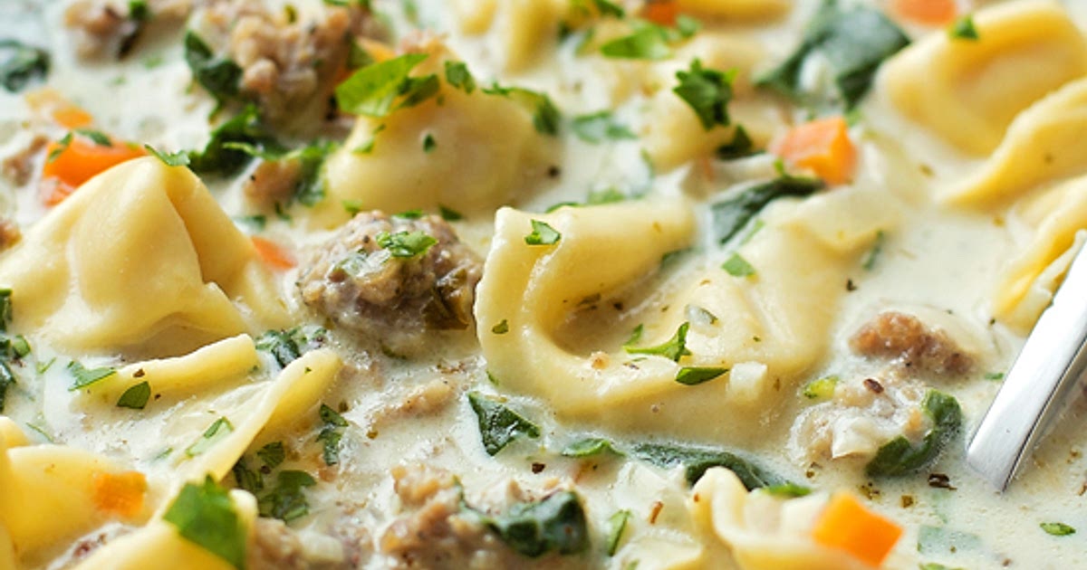 Creamy Sausage Tortellini Soup Recipe | Samsung Food App