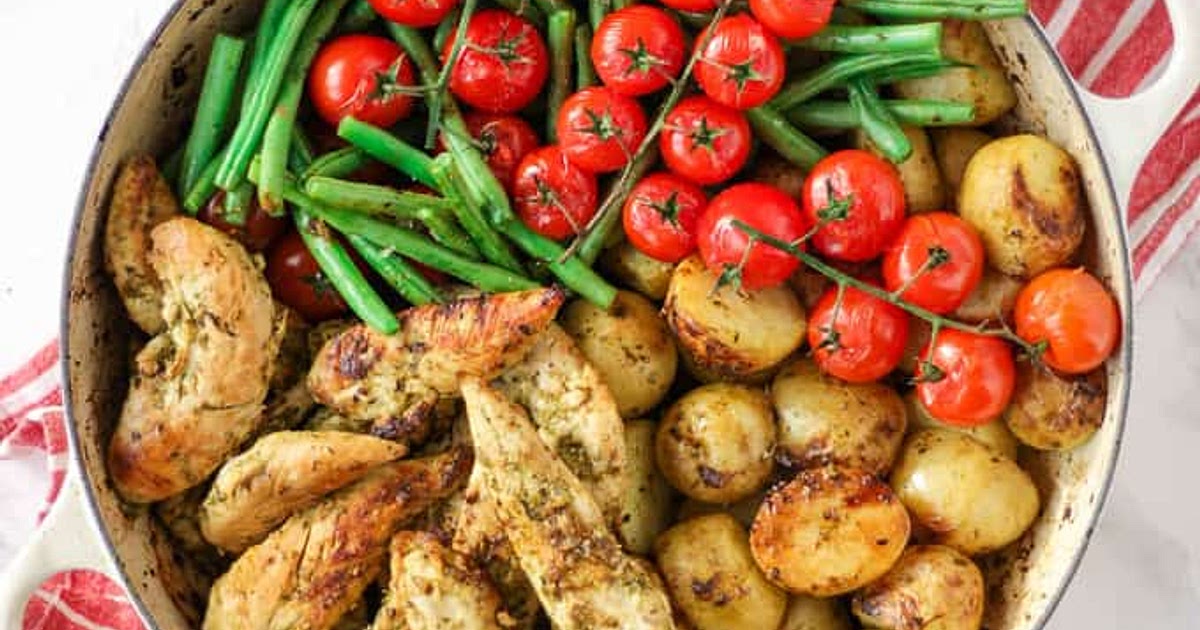 One Pan Pesto Chicken Bake Recipe | Samsung Food App